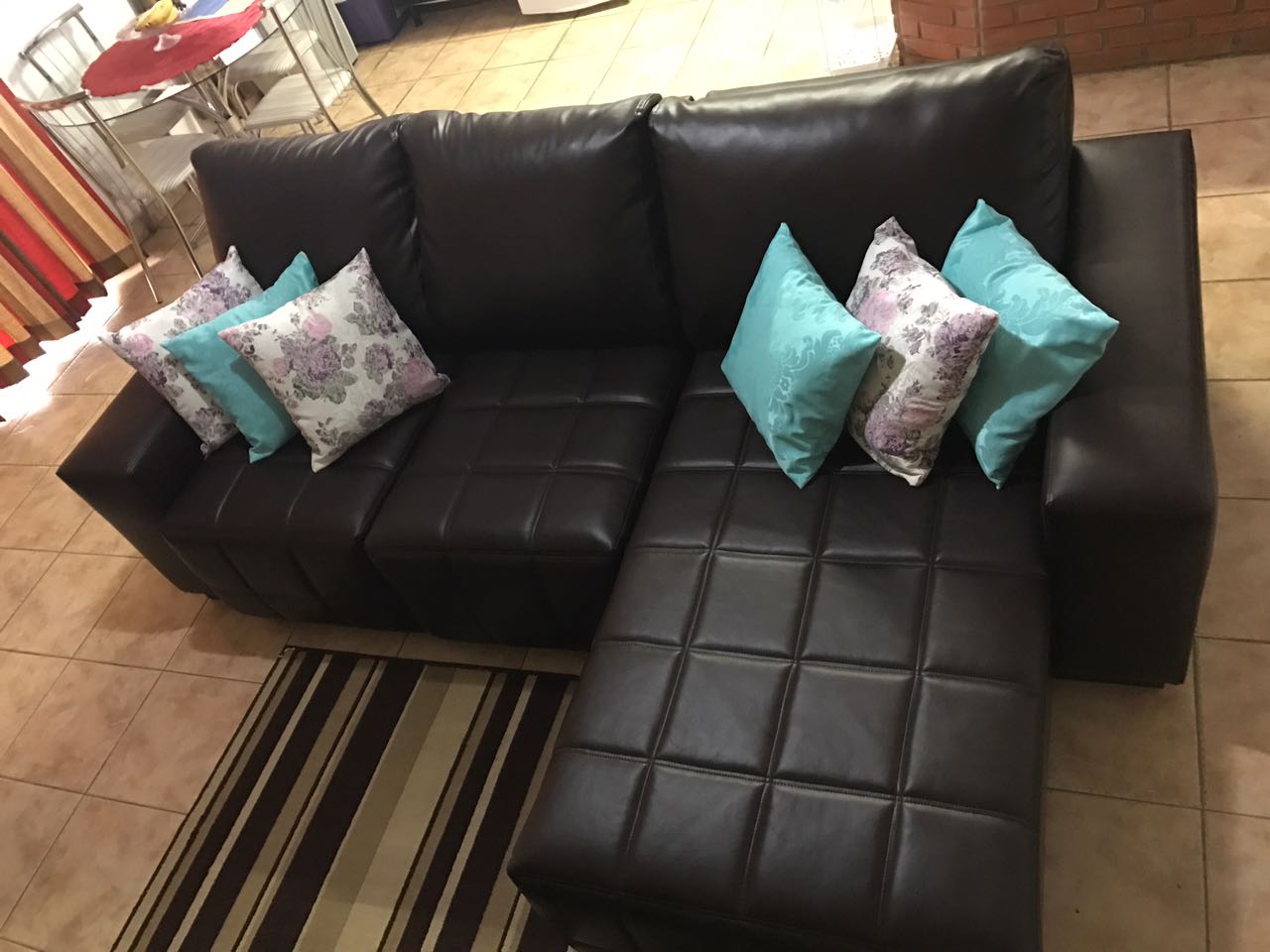 TAPECARIA SOFART SOROCABA Reforma sofa 2 lugares retratil + chaise em