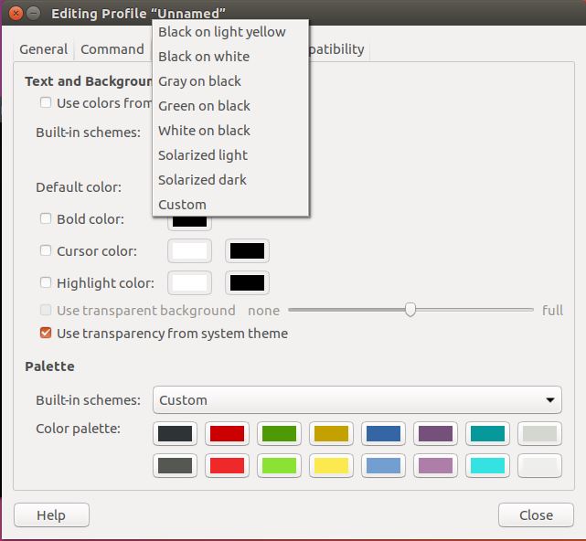 Ubuntu Terminal trông tuyệt vời hơn bao giờ hết với các tùy chọn màu sắc mới. Bạn sẽ không chỉ thấy được sự độc đáo mà còn cảm nhận được sự tốt cho mắt khi sử dụng Terminal của bạn. Nhấn vào ảnh để khám phá các tùy chọn màu sắc phù hợp nhất cho Ubuntu Terminal của bạn.