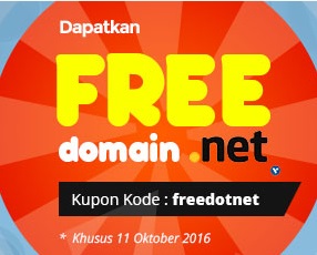 Promo Domain Gratis Disini