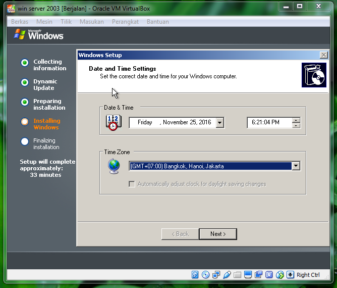 cara instal windows server 2003 di virtual box cara instal windows