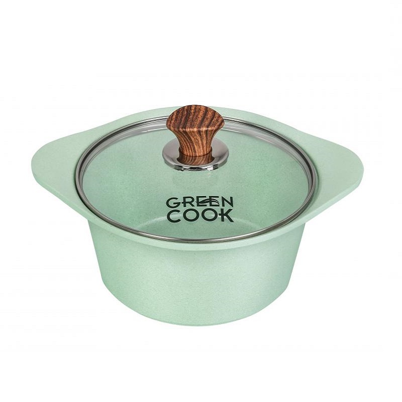 Nồi đúc đáy từ men đá xanh ngọc 20 cm Green Cook GCS05-20IH công nghệ Hàn Quốc