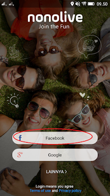 cara login di aplikasi Nonolive