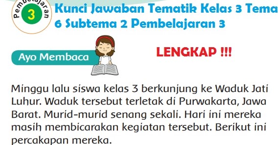 Kunci Jawaban Kelas 3 Tema 6 Subtema 2 Pembelajaran 3 - Simple News Kunci Jawaban Lengkap Terbaru