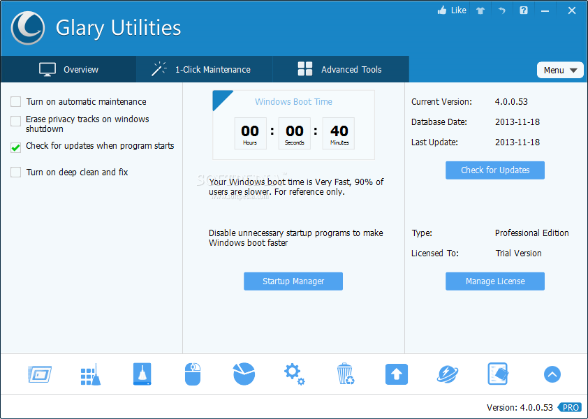 Captura de Glary Utilities Pro