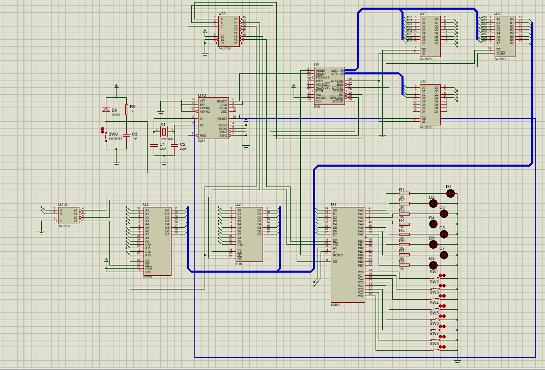 BLOG ELEKTRO: Rangkaian Sistem Minimum Untuk Aplikasi Led dan Switch