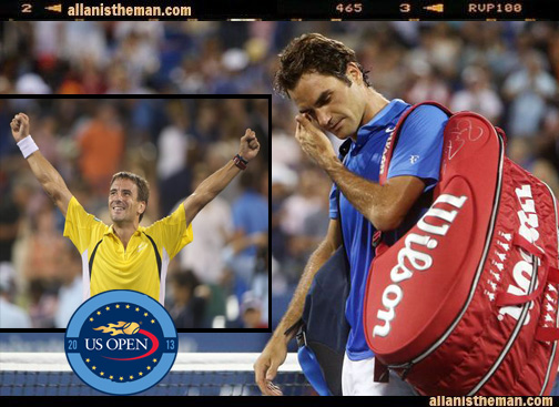 Roger Federer upset by No.19 seed Tommy Robredo