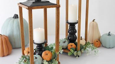 Easy DIY Modern Farmhouse Wood Lanterns