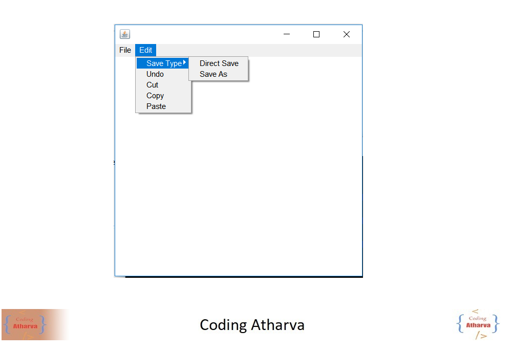 Practical 5 Write a program using AWT to create a menu bar where menubar contains menu items