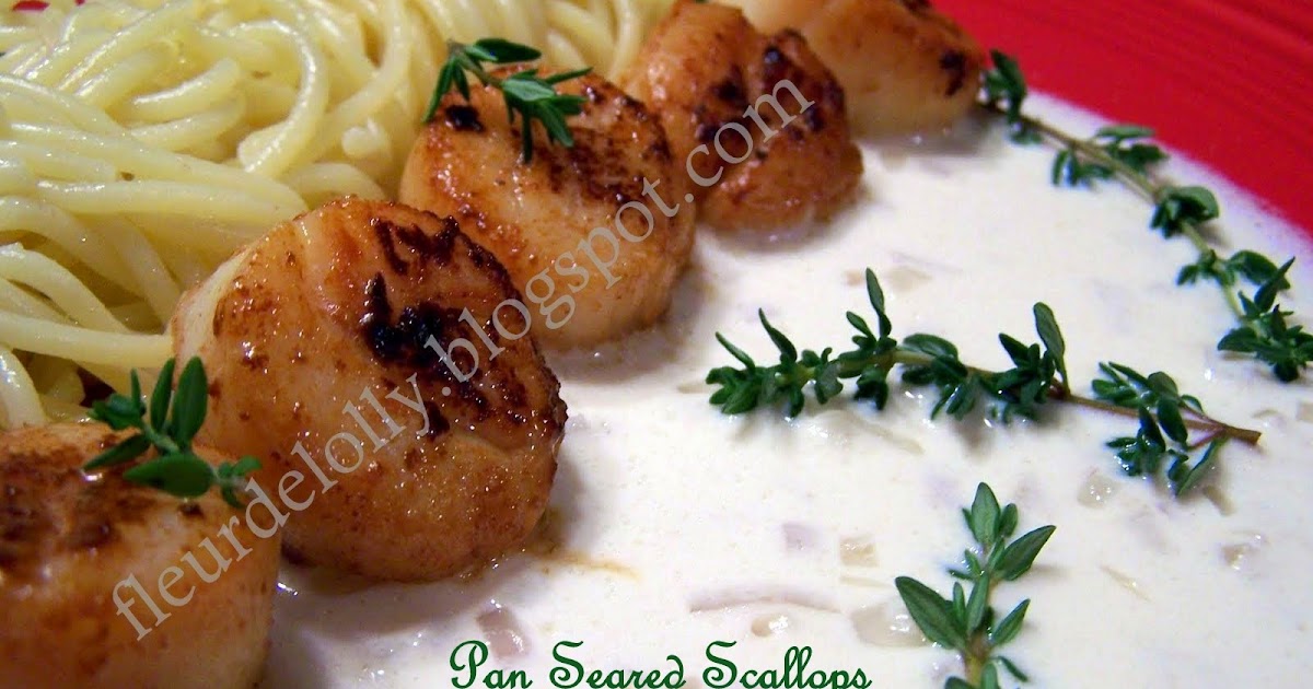 Fleur de Lolly Pan Seared Scallops in Vanilla Cream Sauce with Angel