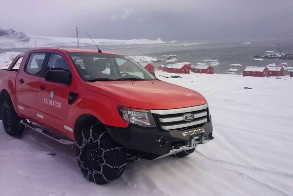 La Ford Ranger será el único vehículo civil en territorio antártico argentino