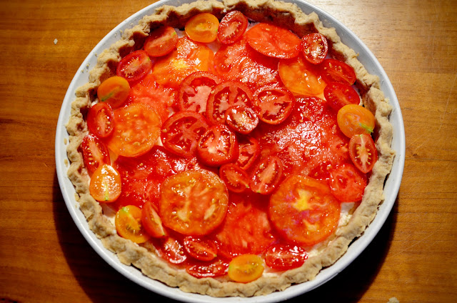 Tomato layer in the tart | Cheesy Pennies
