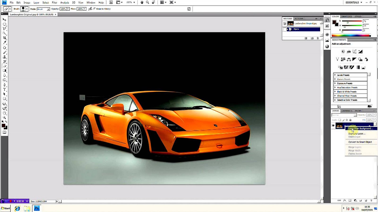 Digital Car Paint Paint Choices