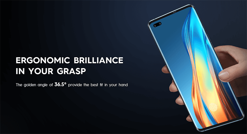 3D curved screen with dual punch-hole for the selfie cams 3D curved screen with dual punch-hole for the selfie cams
