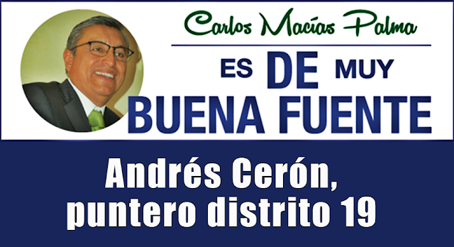 Andrés Cerón, puntero distrito 19