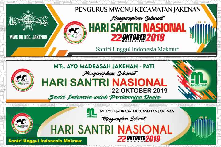 Download Desain Spanduk Hari Santri 2019