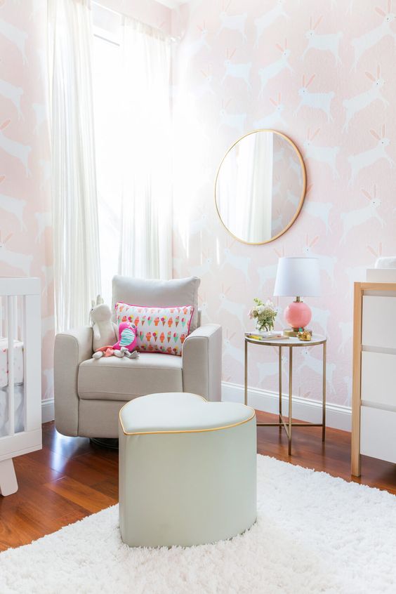 Bunny themed nursery Emily Henderson