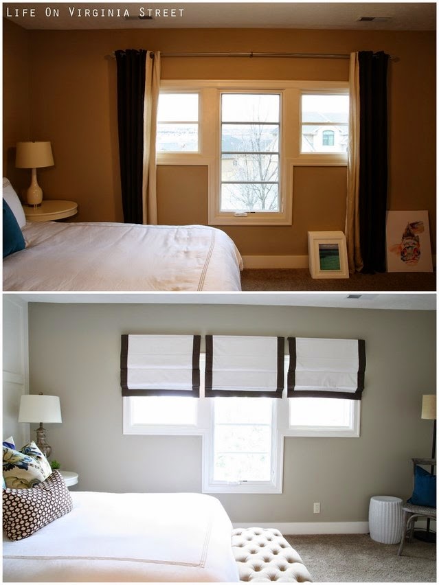 ANTES Y DESPUÉS: Un precioso dormitorio en gris, blanco y azul | três