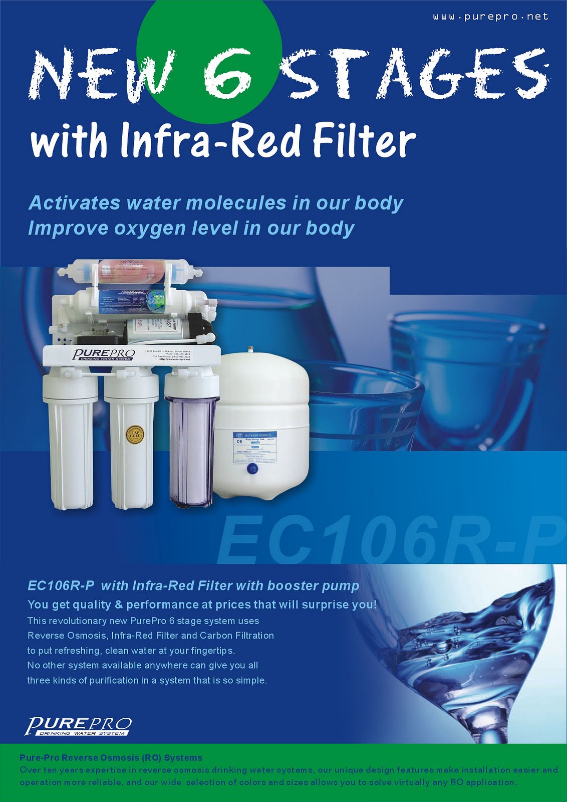 PurePro® EC106R-P Reverse Osmosis Water Filter System 