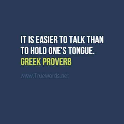 It is easier to talk than to hold one's tongue