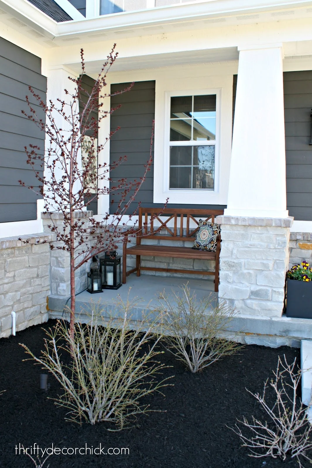 Our cement board siding backsplash, Thrifty Decor Chick