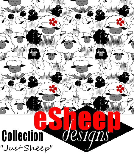 Just Sheep fabric by eSheep Designs