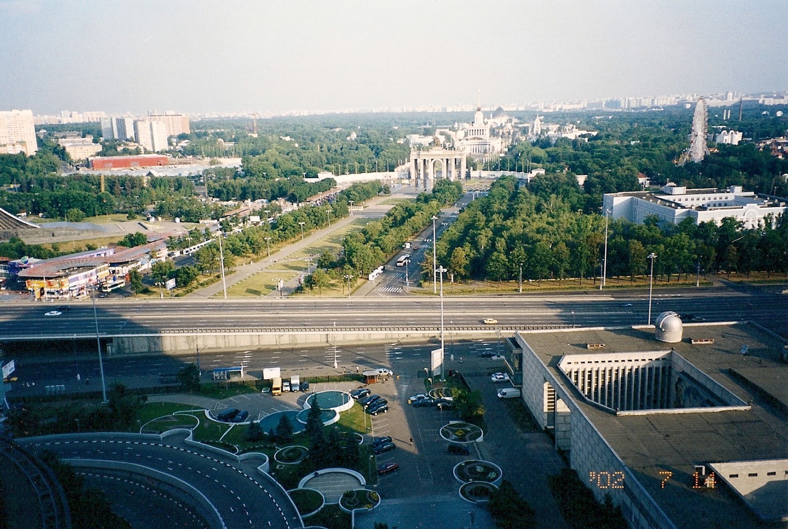 VDNKh Moscow from the window of Hotel Cosmos