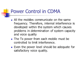 CDMA - Power Control التحكم في الطاقة
