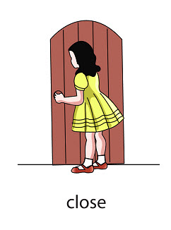 She close the door. Мальчик открывает дверь рисунок. Close the Door картинка для детей. Девушка у двери рисунок. Open the Door картинка для детей.