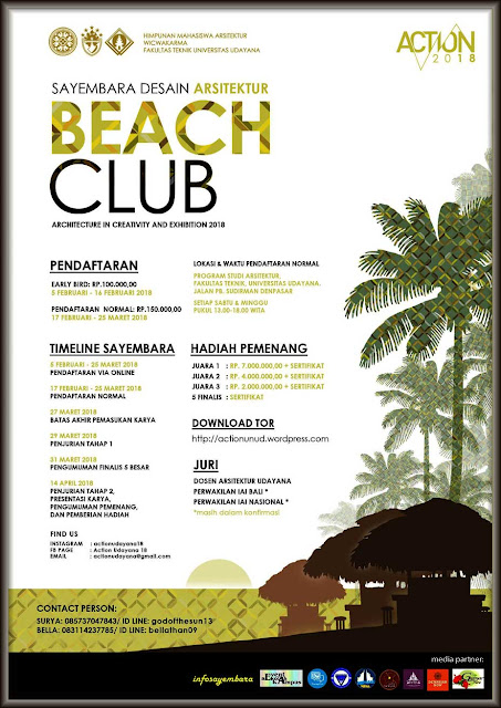 ACTION 2018 Sayembara Desain Arsitektur BEACH CLUB unud udayana bali