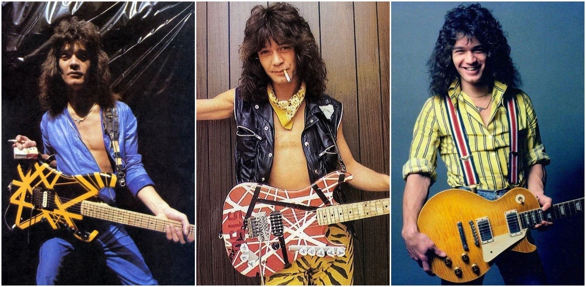 30 Fascinating Photos of a Young Eddie Van Halen Posing With His Guitars Fr...