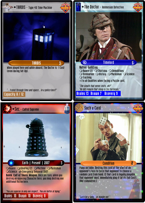 The Dalek is a 2nd edition card, for comparison