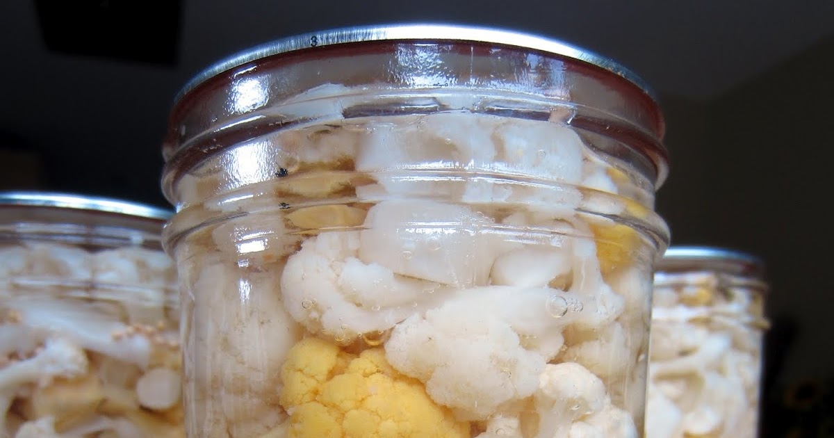 Canning pickled cauliflower (aka, pickles of pain)