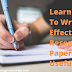How to Write an Effective Research Paper 