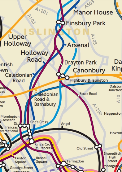 Finsbury park station map