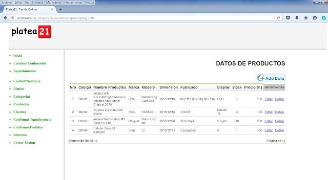 tienda online php admin productos linea tienda online php admin productos ver