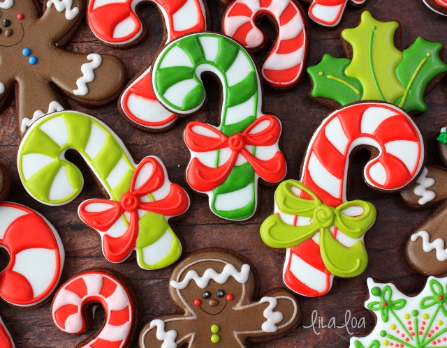 How To Make A Decorated Candy Cane With Bow Sugar Cookie