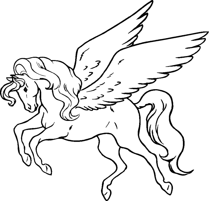 unicorn and pegasus coloring pages - photo #20
