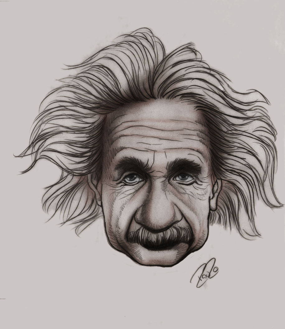 .: caricatura Albert Einstein