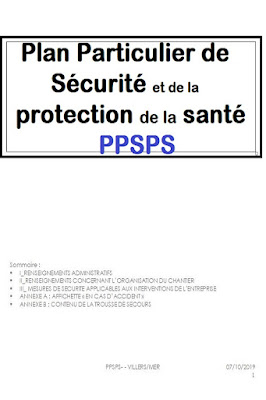 Exemple de PPSPS simplifié gratuit