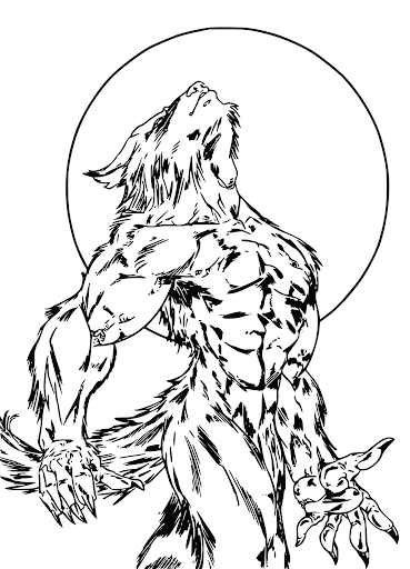 Halloween Werewolves Coloring Pages