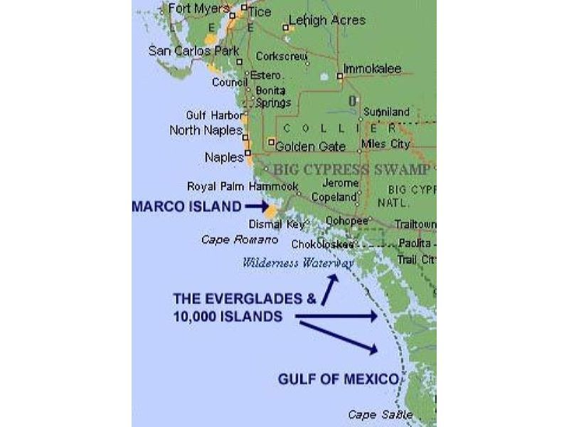 Marco Island Beaches Map - Map%2Bof%2Bflorida%2Bshowing%2Bmarco%2Bisland 