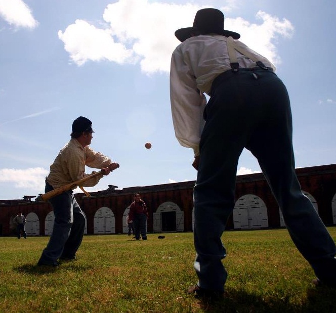 The Civil War Picket Striker up! Baseball tradition still takes the