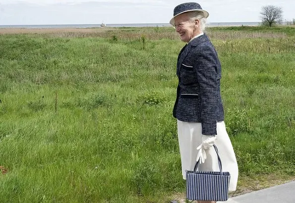 Queen Margrethe visited Borup School, Koege Mini-Town and Rehabilitation Center in Koege. Royal yacht Dannebrog