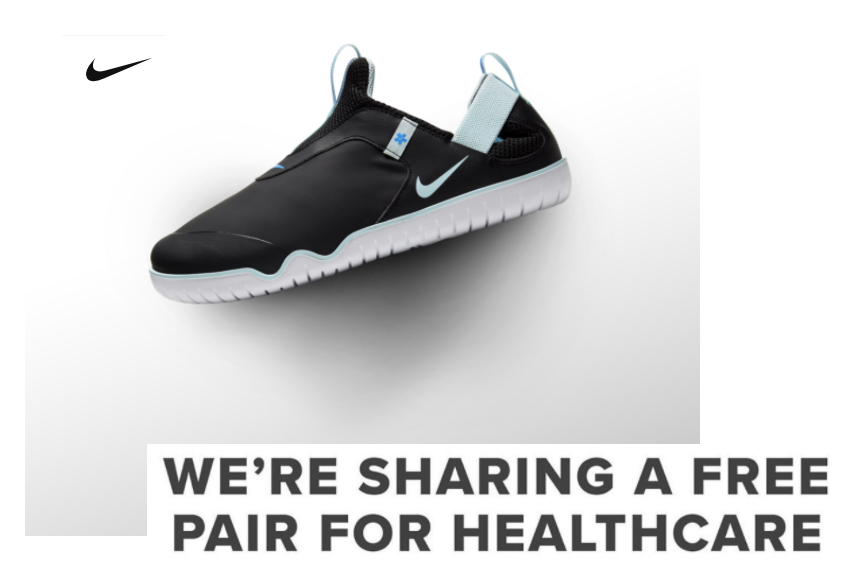 free nike air zoom pulse for healthcare workers