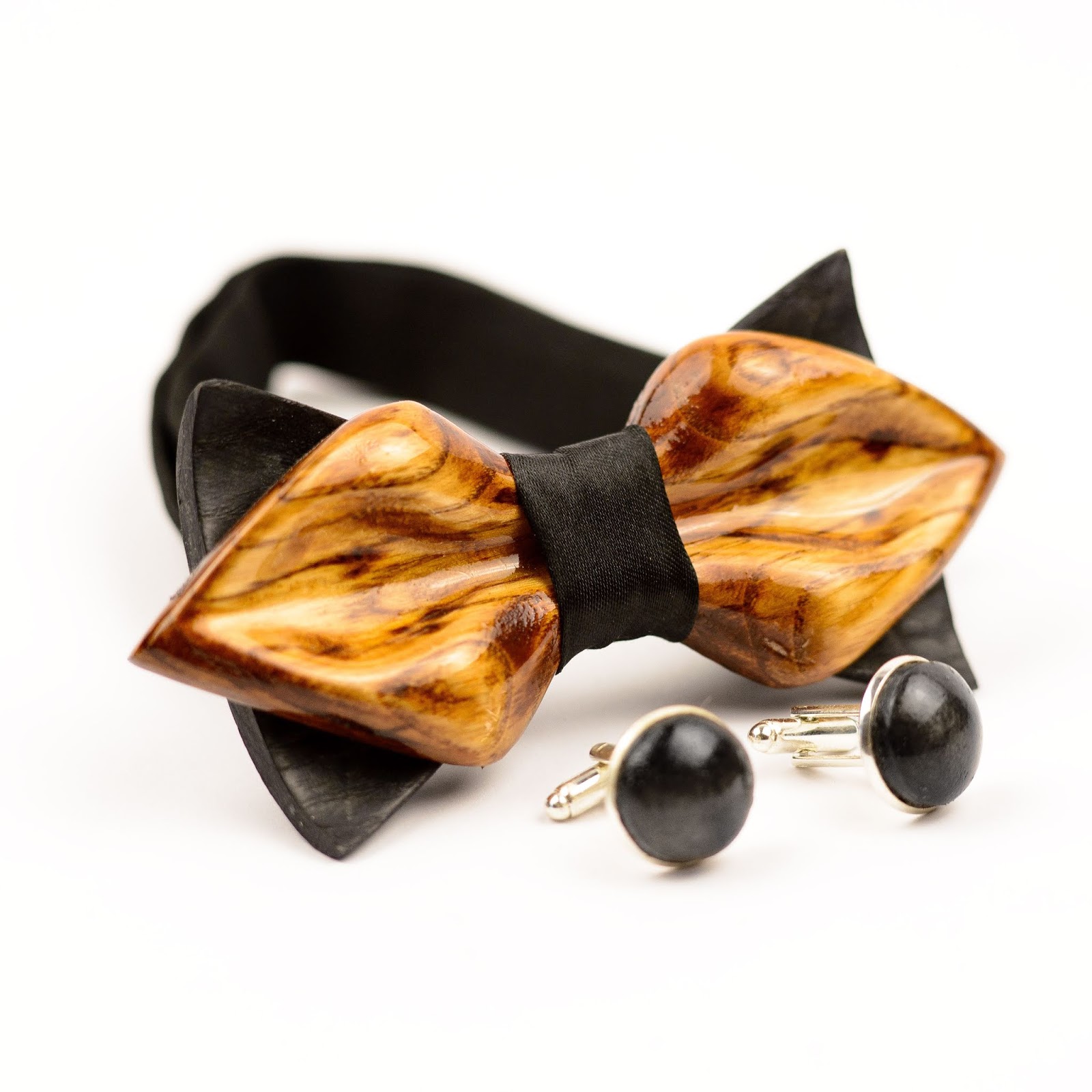 Wooden Bow Tie Cufflinks Set Wood Bow Tie Custom Bow Tie For Men