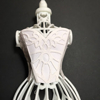 Cricutcraftyclare: Miniature Wedding Dress with Amazing paper Grace