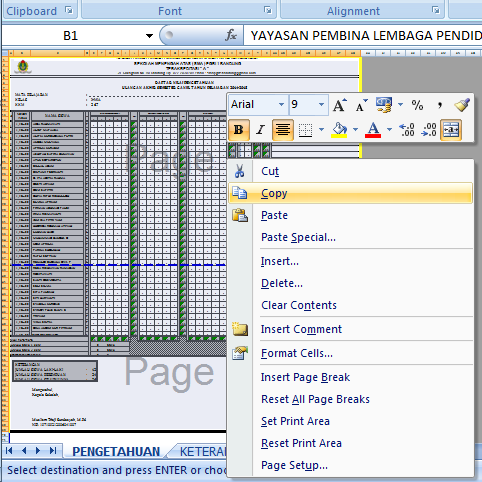 Cara copy paste data excel ke worksheet lain tanpa mengubah ukuran ...