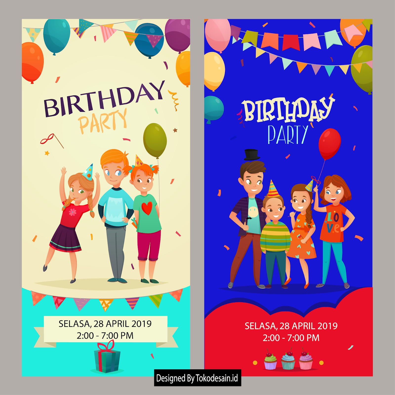 DESAIN UNDANGAN ULANG TAHUN (DUUL001) TOKODESAIN.ID