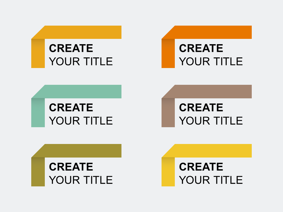 Slide Title Strip Folded PowerPoint Templates - PowerPoint Free