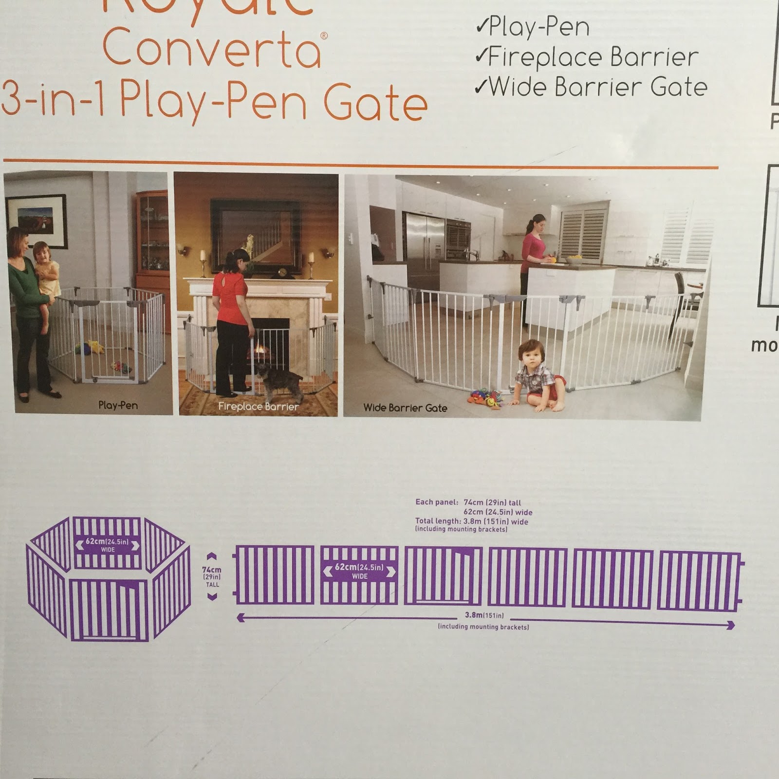 ROYALE CONVERTA 3 IN 1 PLAY-PEN GATE